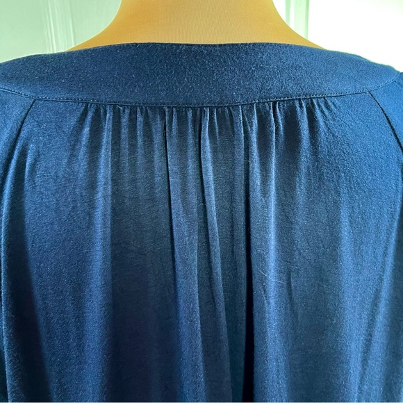 Design History Navy Blue Blouse with Embellished Neckline - Picture 8 of 15
